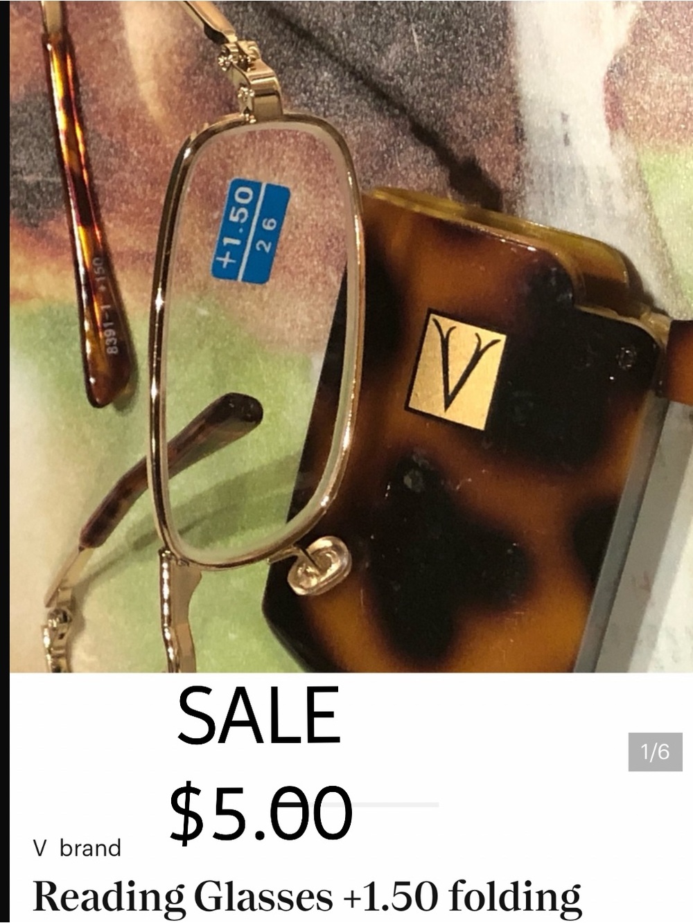 🛑SALE $5.00🛑 Reading Glasses +1.50 folding NWT